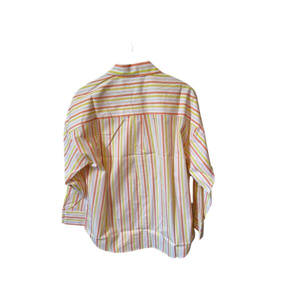 FAVORITE DAUGHTER NWT The Ex-Boyfriend Shirt Sorbetto Stripe Sz Medium $195 MSRP - Picture 5 of 9